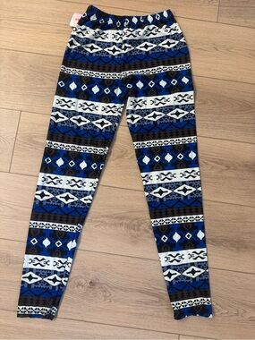 Blue Aztec Print Leggings